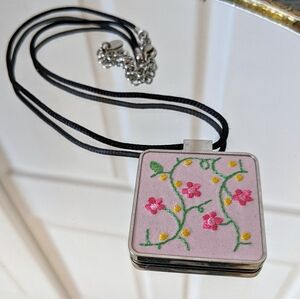 Swatch Flowercage Embroidered Necklace